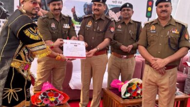 रिजर्व पुलिस लाइन्स में हुआ यातायात माह नवम्बर-2024 का समापन।