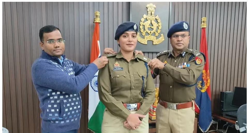 प्रशिक्षु आईपीएस अधिकारी श्रीमती अंजलि विश्वकर्मा का पदोन्नति समारोह।