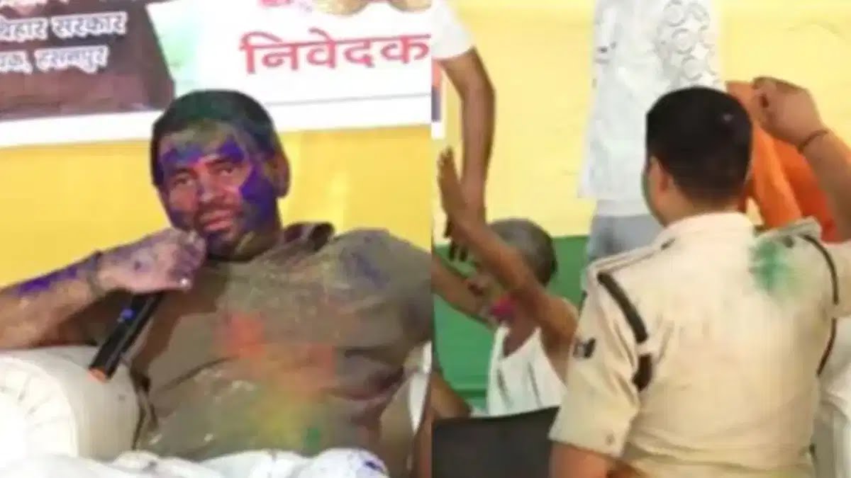 बिहार: तेज प्रताप यादव के कहने पर नाचा सिपाही, अब पुलिस ने लिया ये एक्शन।