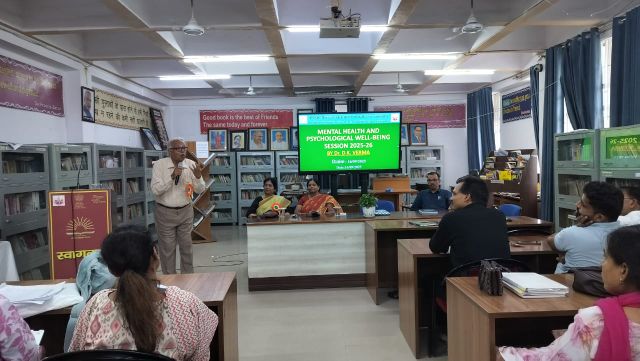 मानसिक स्वास्थ्य और मनोवैज्ञानिक कल्याण पर शिक्षक प्रशिक्षण कार्यशाला का आयोजन।